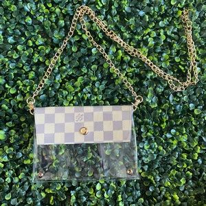 Clear bag pvc purse/football szn/ small crossbody